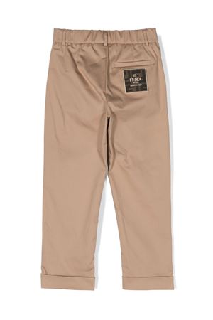 Regular junior trousers in beige FENDI KIDS | JMF458ADEHF1F4G